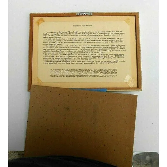 Noel Day Art Print "Heading for Oregon" Barkentine "North Bend" Lumber Ship 1983 - Picture 3 of 4